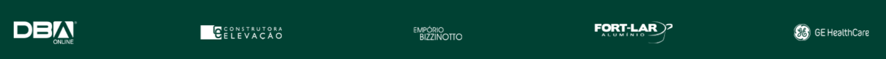 DBA Online, Construtora Elevação, Empório Bizzinotto, Fort-Lar Alumínio e GE Healthcare